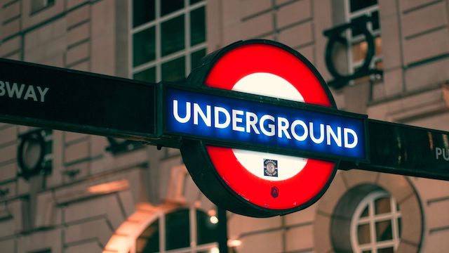 London Underground subway sign
